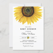 Watercolor Sunflower Baby Shower Invitation (Front)