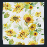 Watercolor Sunflower Bandana<br><div class="desc">Watercolor Sunflower</div>