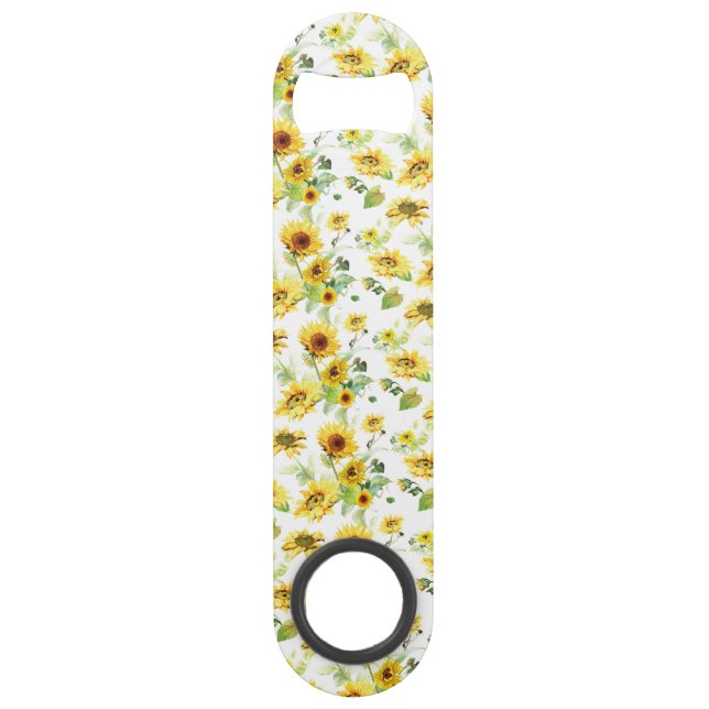 Watercolor Sunflower Bar Key (Front)