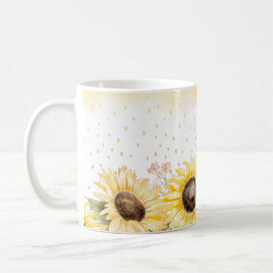 Watercolor Sunflower Coffee Mug