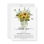 Watercolor Sunflower & Eucalyptus Symapthy Thank You Card Watercolor Sunflower & Eucalyptus Symapthy Thank You Card