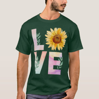 Watercolor Sunflower Lovers Premium  T-Shirt