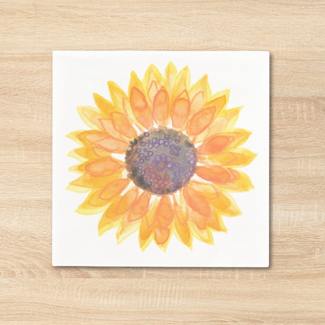 Watercolor Sunflower  Napkins (Creator Uploaded)