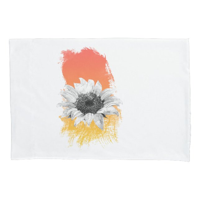 Watercolor Sunflower  Pillow Case (Front)