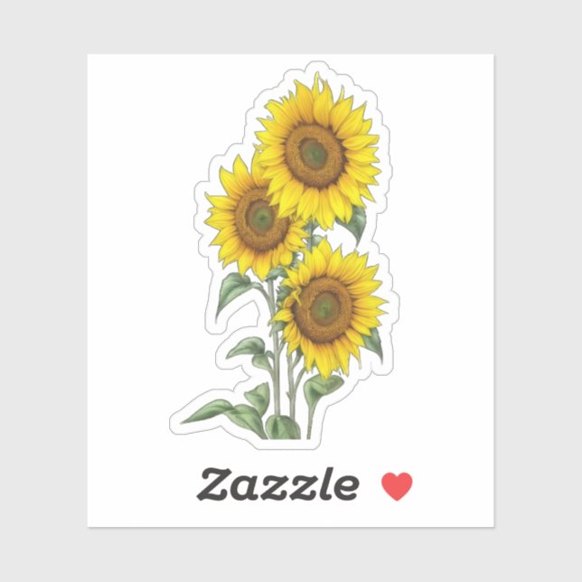 Watercolor Sunflower Sticker (Sheet)