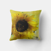 Watercolor Sunflower Throw Pillow | Zazzle