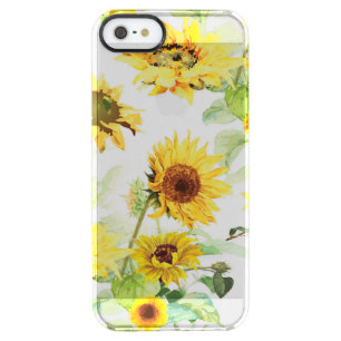 Watercolor Sunflower Clear iPhone SE/5/5s Case