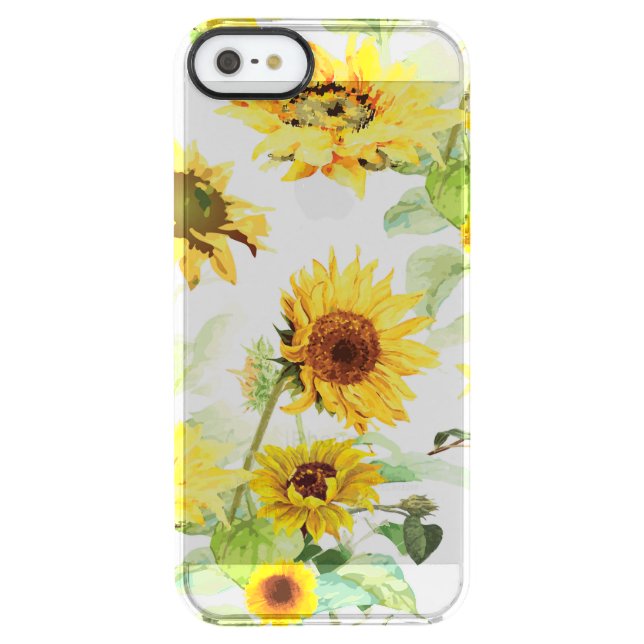 Watercolor Sunflower Uncommon iPhone Case (Back)