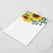 Watercolor Sunflowers and Eucalyptus Wedding Foil Invitation (Rotated)