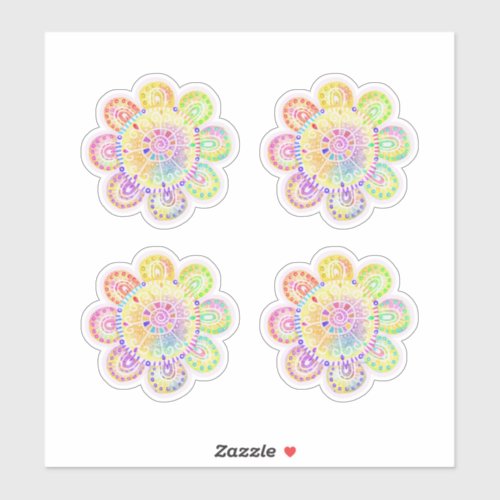 Watercolor Sunflowers Boho Style  Sticker