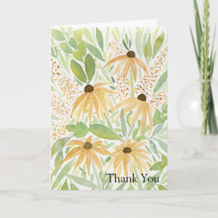 Watercolor Sunflowers, Botanical Art   Card