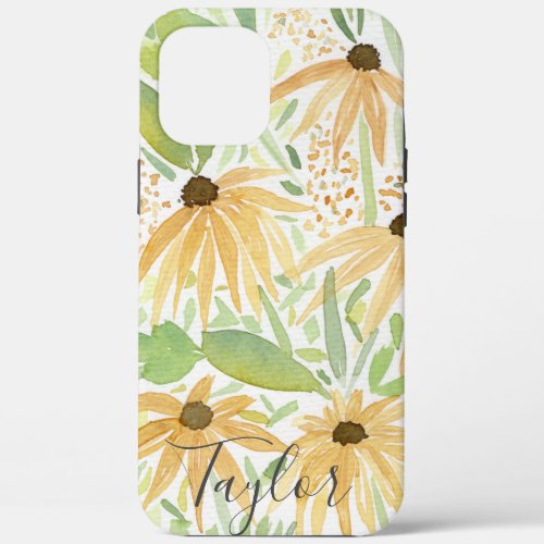 Watercolor Sunflowers Botanical Art iPhone 12 Pro Max Case