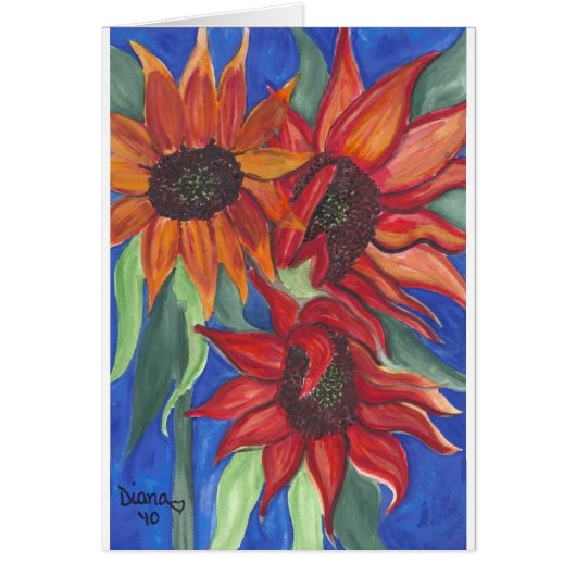 Watercolor Sunflowers Cards (Front)