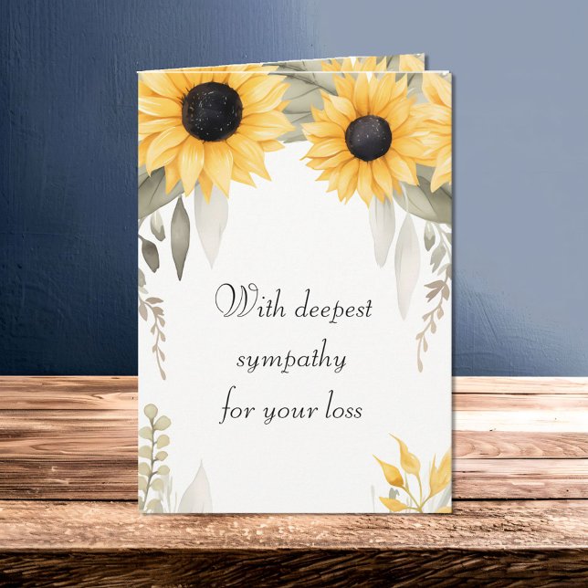 Watercolor Sunflowers Deepest Sympathy Card (Creator Uploaded)
