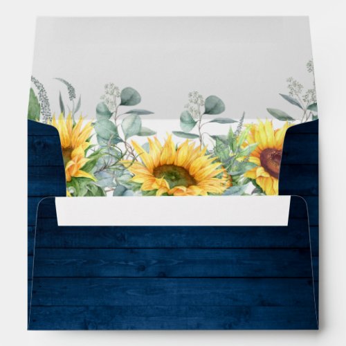 Watercolor Sunflowers Eucalyptus for 5x7 card  Envelope