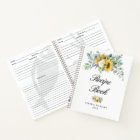 watercolor sunflowers eucalyptus Recipe Book