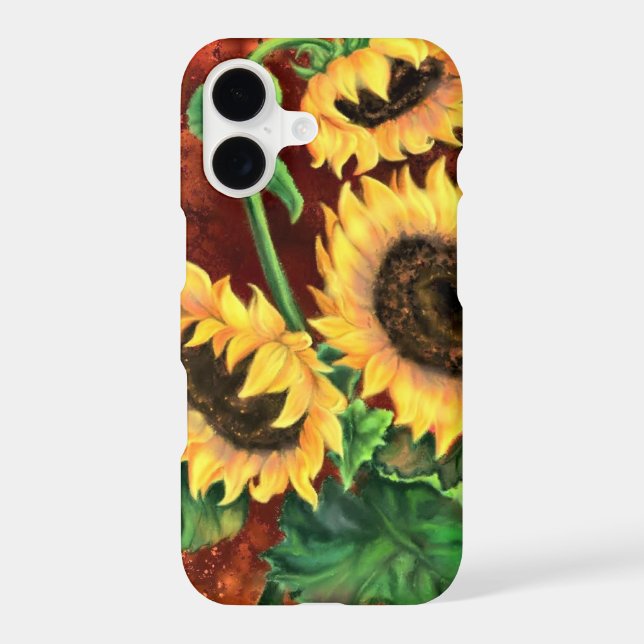 Watercolor Sunflowers iPhone Case (Back)