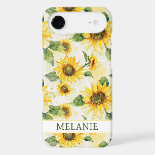 Watercolor Sunflowers Monogrammed iPhone 17 Air Case