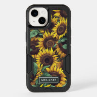 Watercolor Sunflowers Personalized Name Template
