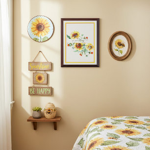 Watercolor sunflowers personalized Plaque