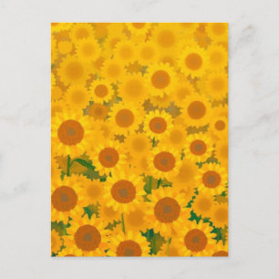 Watercolor Sunflowers 🌻 Postcard