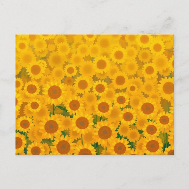 Watercolor Sunflowers Postcard (Front)