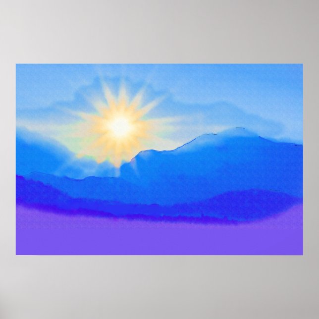 Watercolor Sunrise Poster (Front)