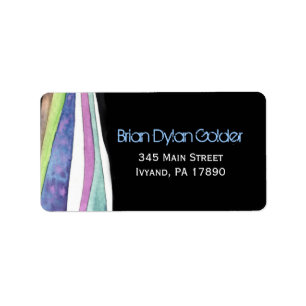 WATERCOLOR SUNSET Bat Bar Mitzvah Return Address Label