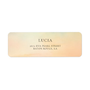 Watercolor Sunset Cloud 9 Bridal Shower Address Label