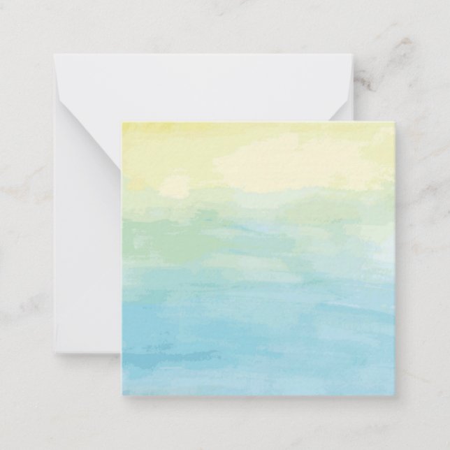 Watercolor Sunset Note Card (Front)