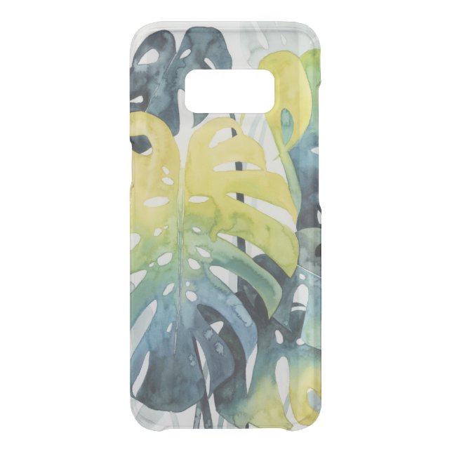 Watercolor Sunset Palm Tree Leaves Uncommon Samsung Galaxy Case (Back)