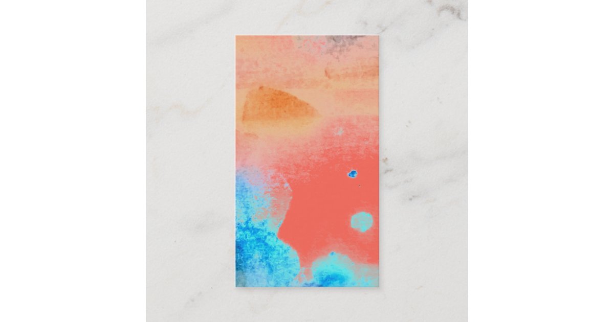 Watercolor Sunset Reiki Art Paint Business Cards Zazzle Com
