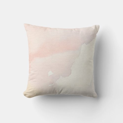 Watercolor Sunset SandStone Earthy Minimalist Throw Pillow