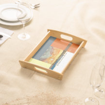 Watercolor Sunset serving tray