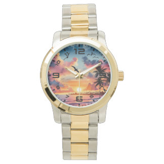 Watercolor Sunset Watch