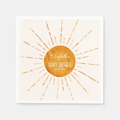 Watercolor Sunshine Baby Shower 