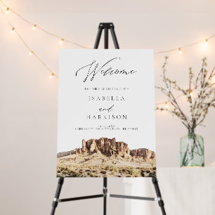 Watercolor Superstition Mountains Desert Wedding Foam Board