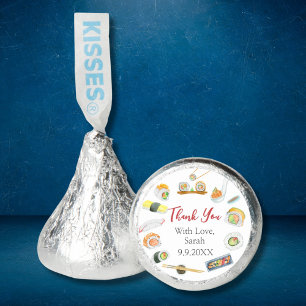 Watercolor Sushi and Sashimi Birthday Thank You Hershey®'s Kisses®