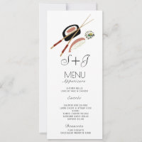Watercolor Sushi Roll Japan Asian- Menu