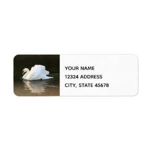 Watercolor Swan Label