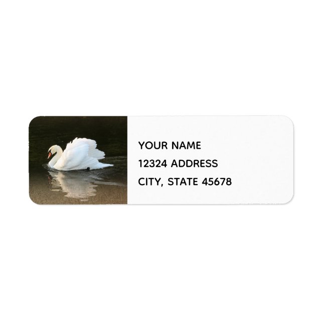 Watercolor Swan Label (Front)