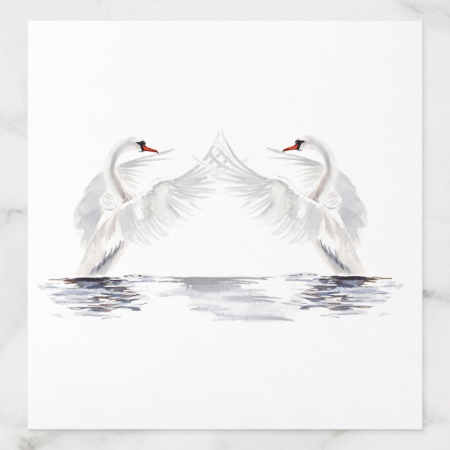 Watercolor Swans Envelope Liner (Design)