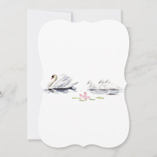 Watercolor Swans Note Card
