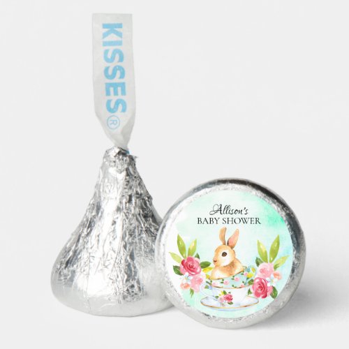 Watercolor Sweet Bunny Baby Tea Hersheys Kisses