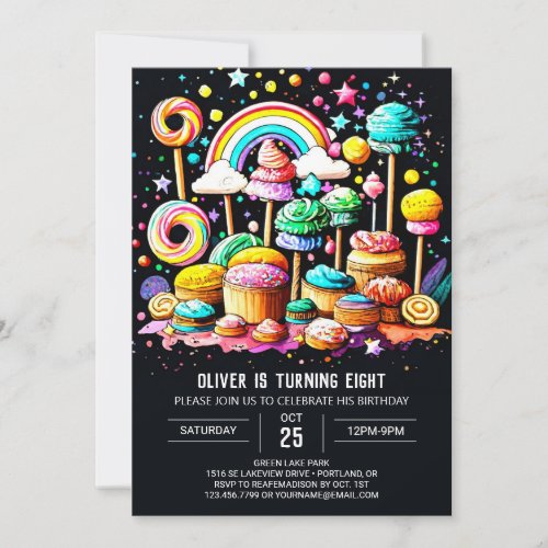 Watercolor Sweet Celebration Birthday Invitation