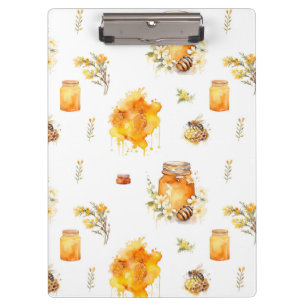 Watercolor sweet honey clipboard