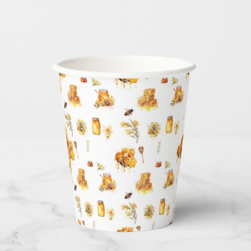 Watercolor Sweet Honey Paper Cups