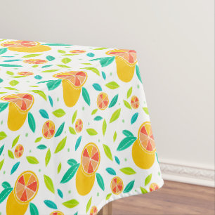 Watercolor Sweet Oranges Pattern Tablecloth