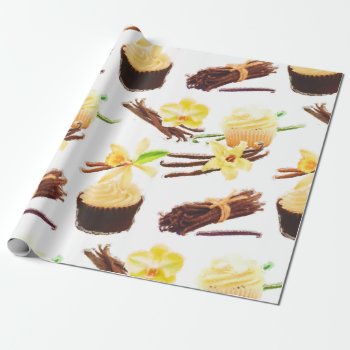 Watercolor Sweet Vanilla Orchid Wrapping Paper by LifeInColorStudio at Zazzle