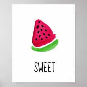 Watercolor Sweet Watermelon Home Decor